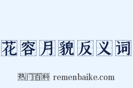 花容月貌反义词是什么意思的图片